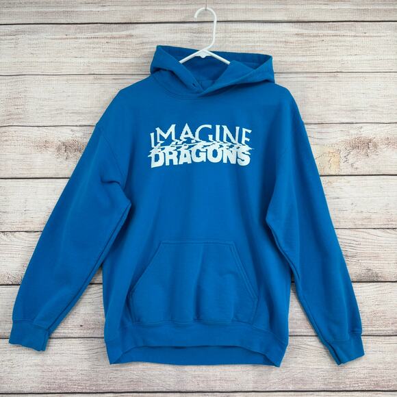Imagine Dragons 2022 Mercury World Tour Hoodie Sweatshirt Adult Medium Blue - Picture 1 of 9